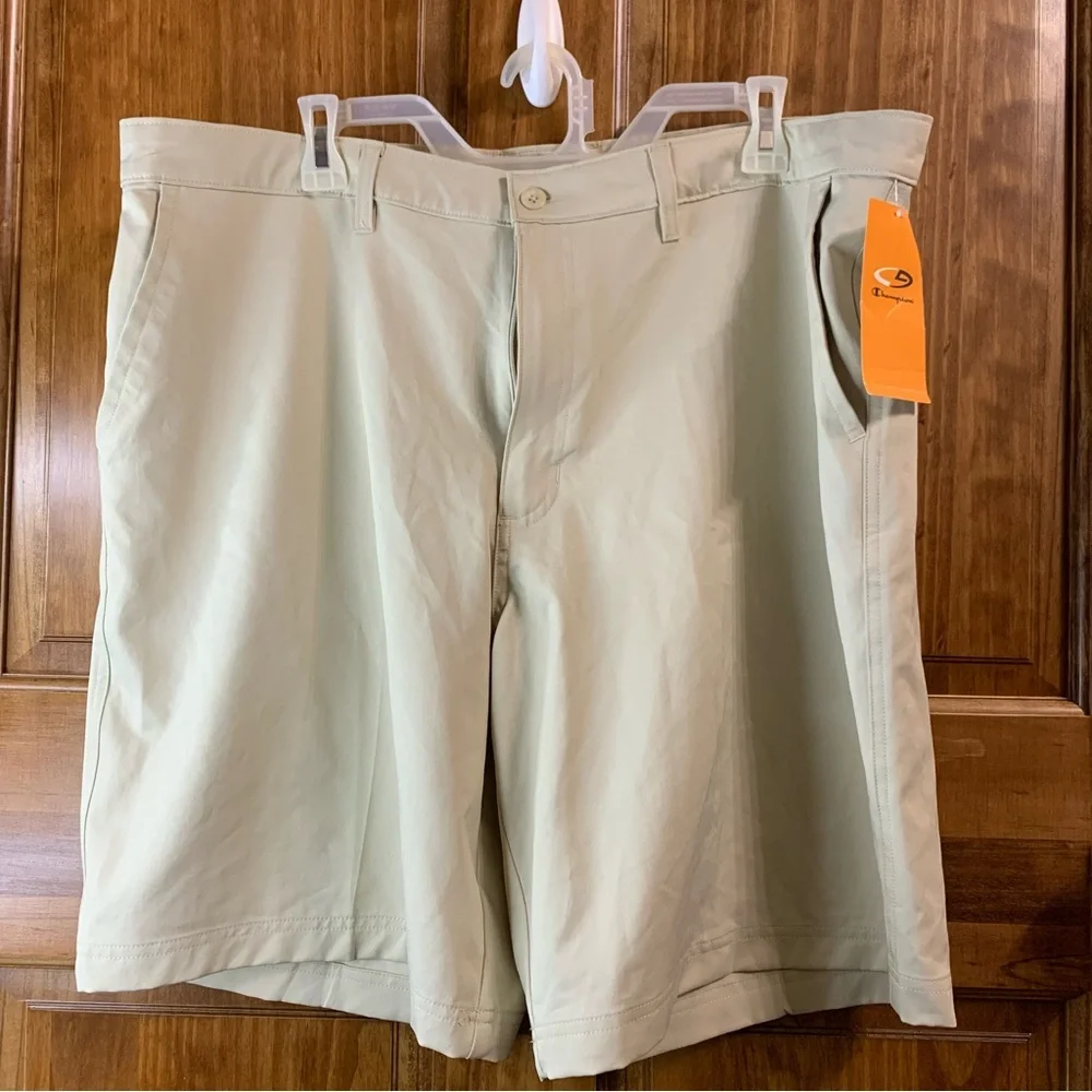 NWT khaki & black Champion DuoDry 40W casual performance shorts bundle